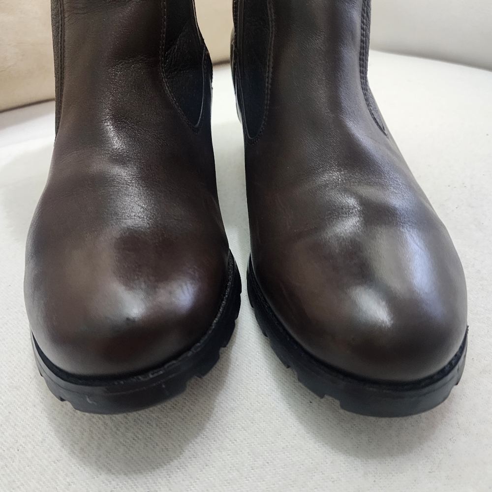 Blondo Dark Brown Fur-Trim Buckle Ankle Boots - Picture 4 of 13